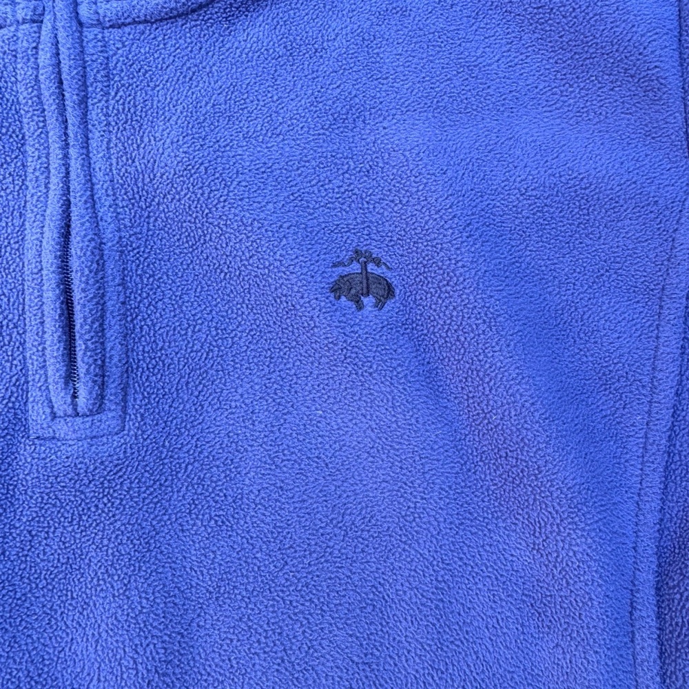 Brooks Brothers‎ Mens Quarter-Zip Fleece Pullover 346 XL Navy Blue Classic - Picture 4 of 11
